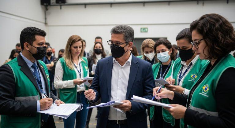 Brazilian students collaborating on a solar energy project in a SESI Education setting.