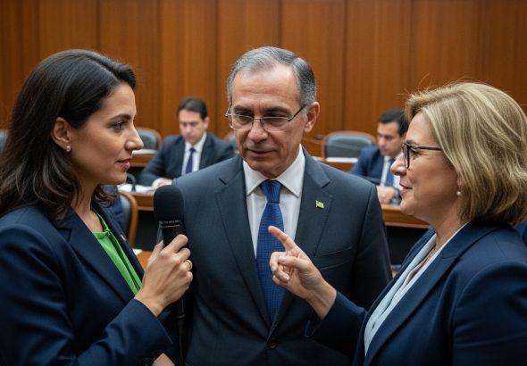 Environmental activists paddling along the Paraná River wetlands at dawn.