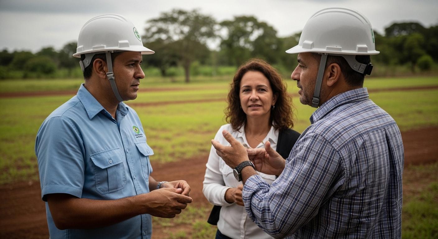 Brazilian city showing heat resilience features and climate data visualization