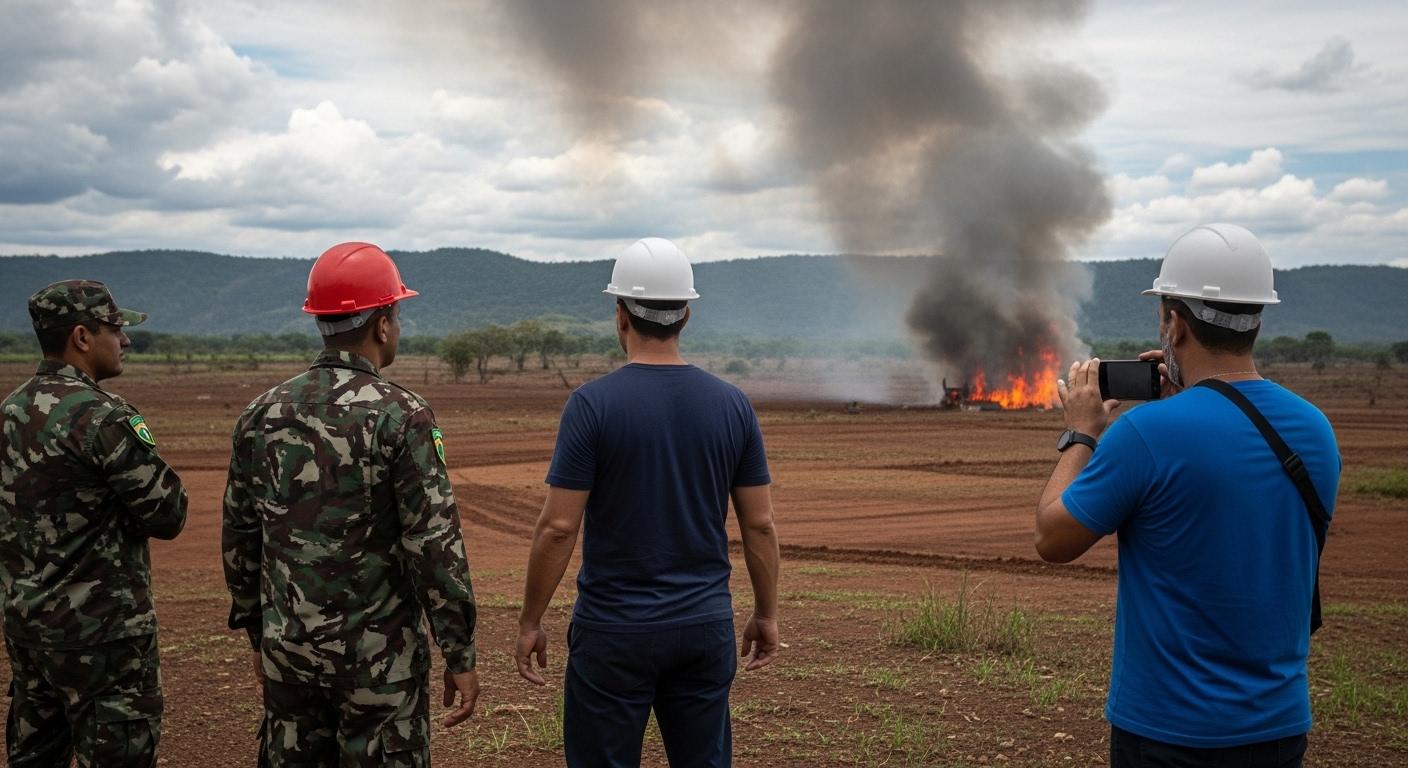 Brazilian city showing heat resilience features and climate data visualization